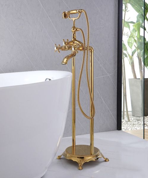 Смеситель напольный  ABBER Klassik AF8415G золото Смеситель напольный  ABBER Klassik AF8415G золото