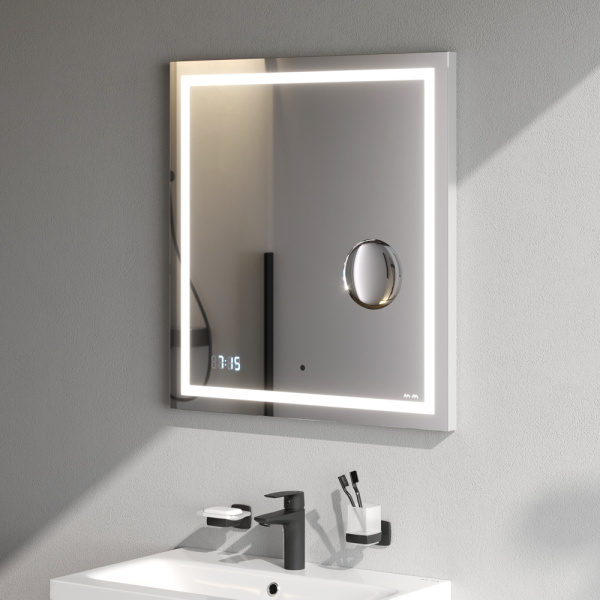 Зеркало Am.Pm Gem 65 см M91AMOX0653WG с подсветкой серебро