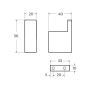 Крючок  Cezares SLIDER SLIDER-HK-01 хром Крючок  Cezares SLIDER SLIDER-HK-01 хром