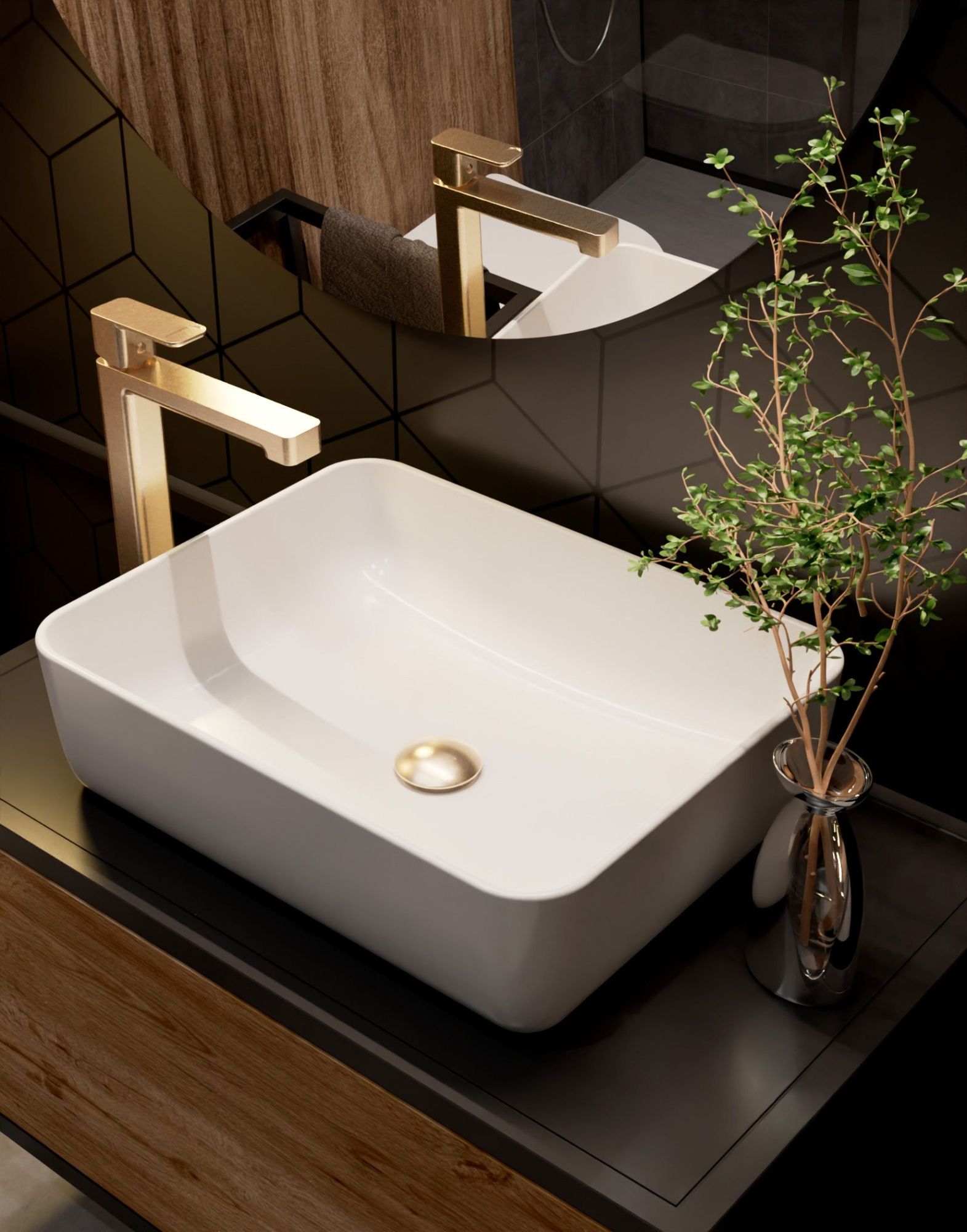 Смеситель AQUAme Parma AQM6614BG шлифованное золото Смеситель AQUAme Parma AQM6614BG шлифованное золото