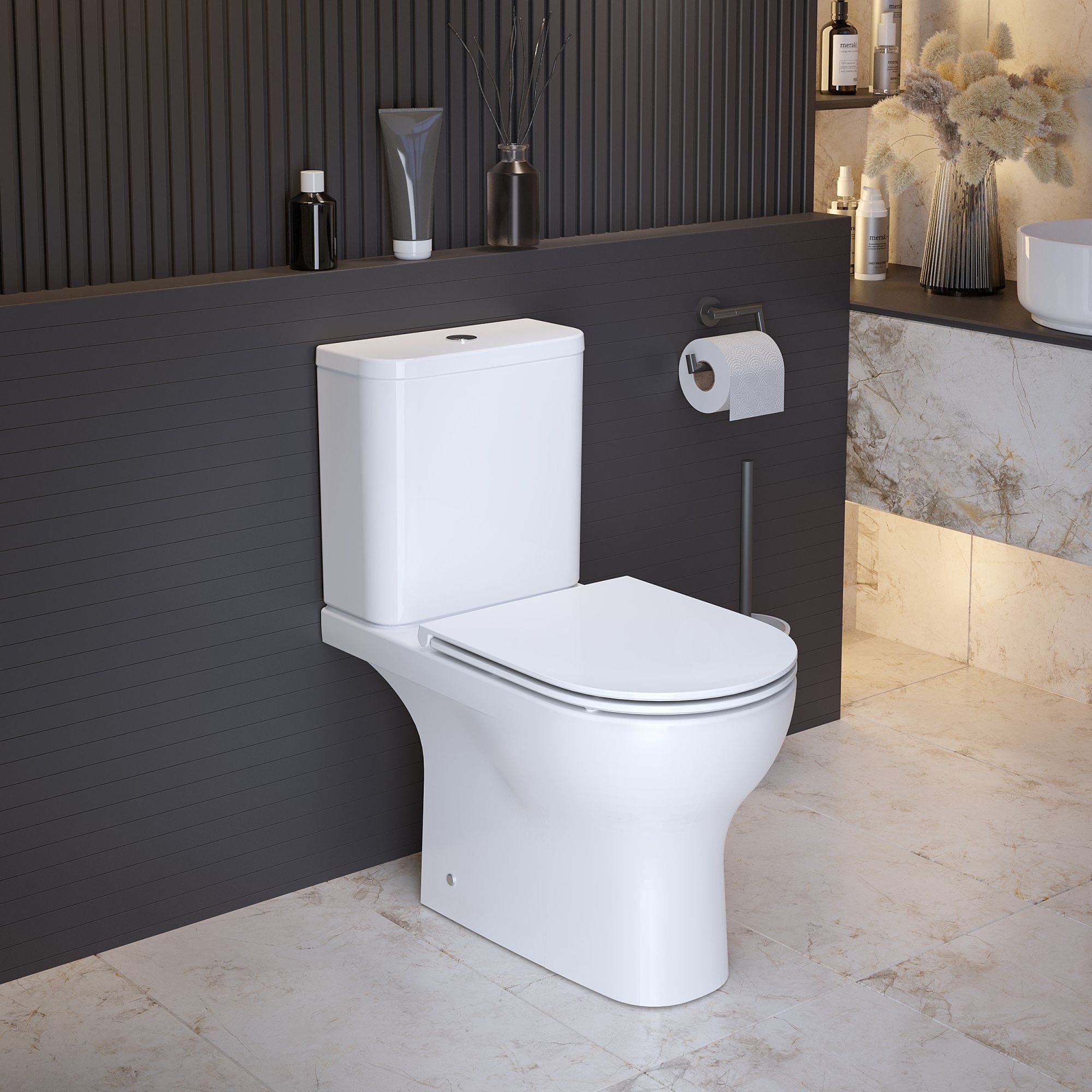 Унитаз безободковый Ambassador Abner 107K19001RS белый