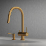 Смеситель для кухонной мойки Abelsberg Aera EMF71709BG королевское золото брашированный