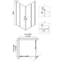 Душевое ограждение 100х100 NIAGARA Nova NG-6609-08 без поддона Душевое ограждение 100х100 NIAGARA Nova NG-6609-08 без поддона
