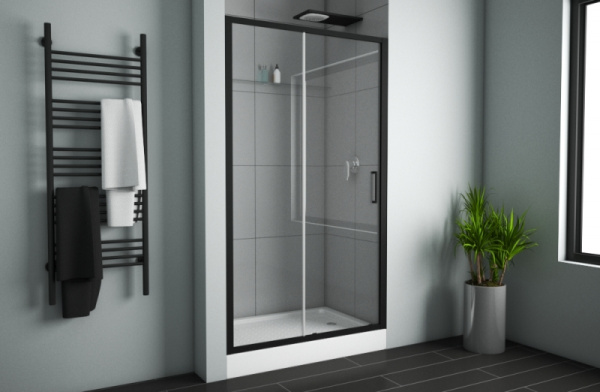 Душевая дверь в нишу 120x200 Bravat Blackline BD120.4101B Душевая дверь в нишу 120x200 Bravat Blackline BD120.4101B
