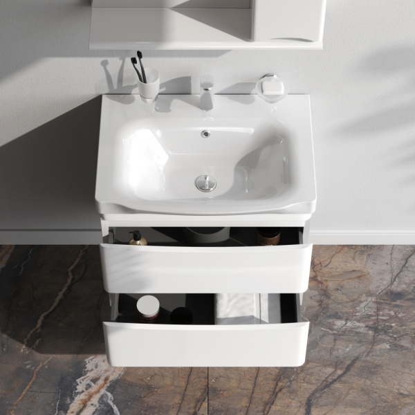 Тумба под раковину Am.Pm Like 65 см M80FHX0652WG подвесная белая