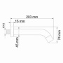 Настенный излив для ванны WasserKRAFT A098 Настенный излив для ванны WasserKRAFT A098