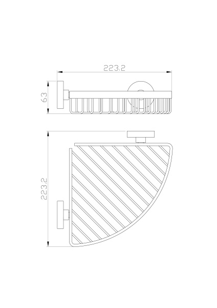 Полка для ванной Wonzon & Woghand Easy WW-8144 хром глянцевая