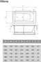 Ванна акриловая 165x70 Vayer Milana Гл000022941 Ванна акриловая 165x70 Vayer Milana Гл000022941