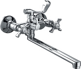 Смеситель двуручковый с картриджным переключателем на душ HAIBA HB2124 Хром Смеситель двуручковый с картриджным переключателем на душ HAIBA HB2124 Хром