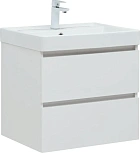 Тумба под раковину Aquanet Вега 60 см 00308318 подвесная белая глянцевая