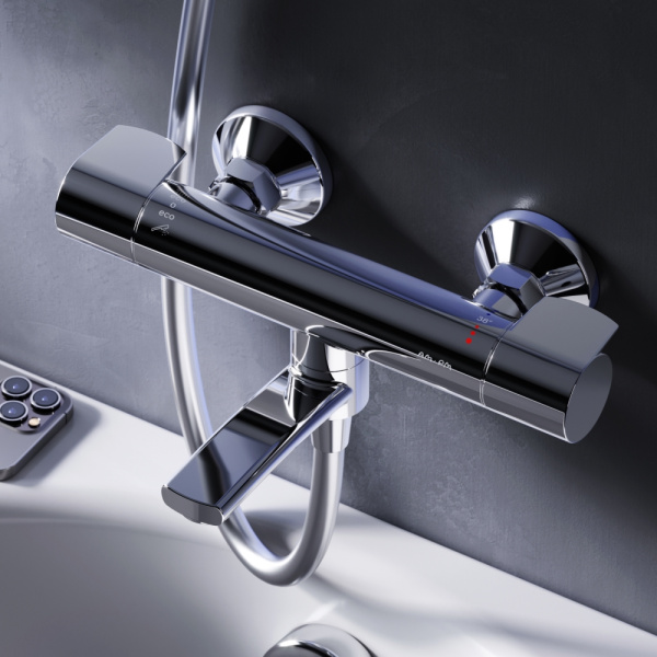 Смеситель для ванны с термостатом Am.Pm X-Joy F85A50000 хром глянцевый