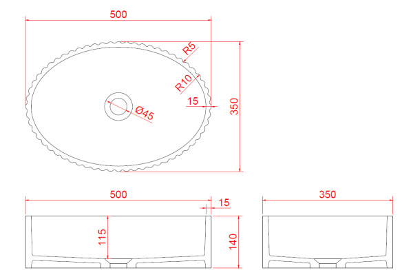 Раковина Boheme Vallessi Avantgarde 50 см 878-S накладная серебро