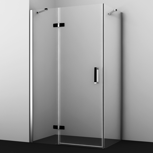 Душевой уголок WasserKRAFT Aller 120x200x80 10H06LBLACK MATT профиль черный с хромом