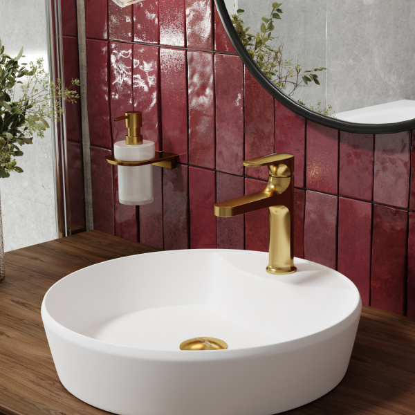 Смеситель для раковины WasserKRAFT Havel 3603 золото матовый