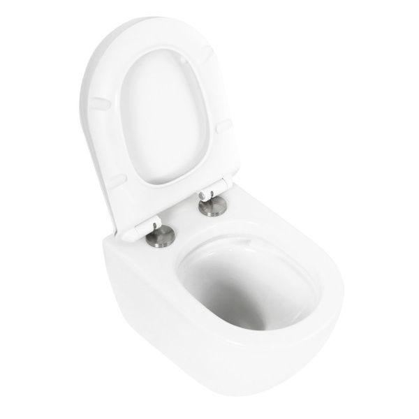 Унитаз подвесной безободковый с сиденьем  Cezares STYLUS CZR-6601-TH-TOR/CZR-2011-SC Унитаз подвесной безободковый с сиденьем  Cezares STYLUS CZR-6601-TH-TOR/CZR-2011-SC