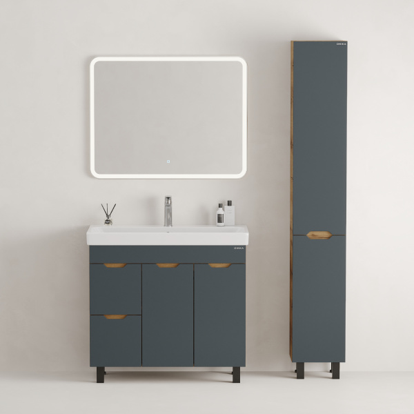 Тумба под раковину Onika Айленд 90 см 109032 дуб крафт золотой/графит