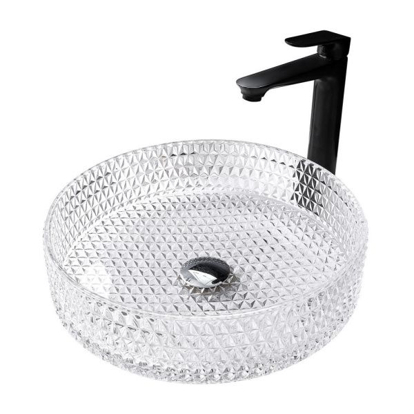 Раковина накладная стеклянная ABBER Glas AK2301 прозрачная Раковина накладная стеклянная ABBER Glas AK2301 прозрачная