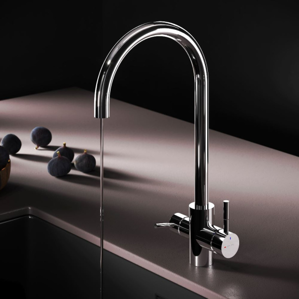 Смеситель для кухонной мойки Am.Pm X-Joy S с каналом для фильтра F85B07700 хром глянцевый