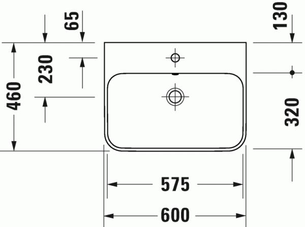 Раковина 60 см DURAVIT Happy D.2 PLUS 2360601300 Раковина 60 см DURAVIT Happy D.2 PLUS 2360601300