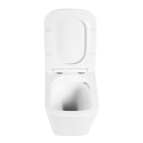Унитаз подвесной безободковый с сиденьем  BelBagno DUE BB3103CHR/SC Унитаз подвесной безободковый с сиденьем  BelBagno DUE BB3103CHR/SC