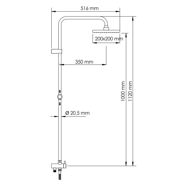 Душевая система WasserKRAFT Isar A041 Душевая система WasserKRAFT Isar A041