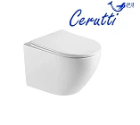 Унитаз подвесной Ceruttispa Sella CT7183 безободковый с микролифтом