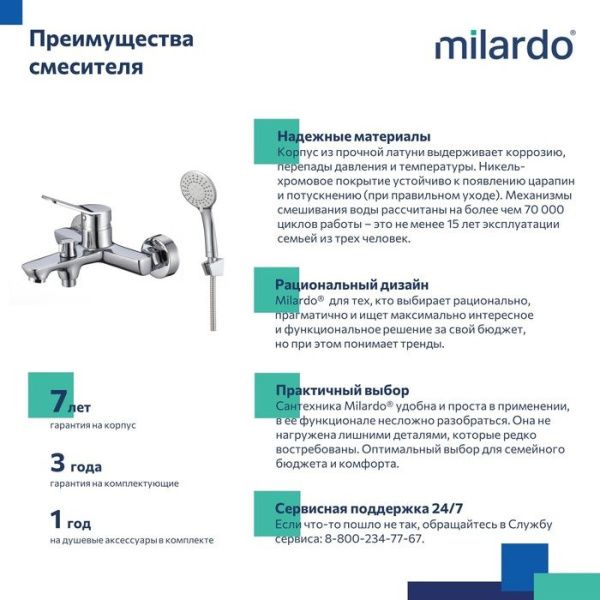 Смеситель для ванны Milardo Enjoy ENJSB00M02 хром Смеситель для ванны Milardo Enjoy ENJSB00M02 хром