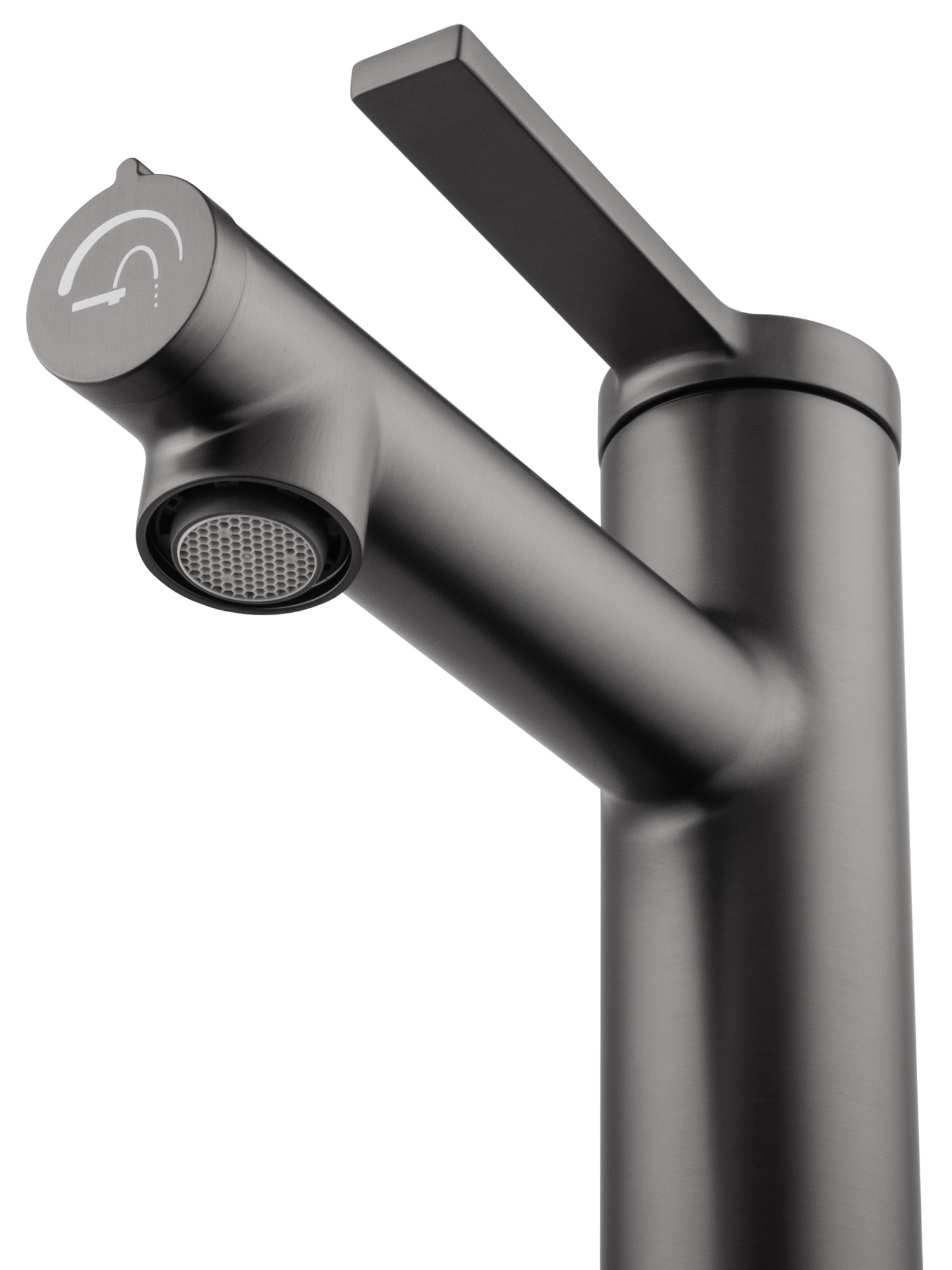 Смеситель для раковины Wonzon & Woghand WW-H1017-BGG темный графит брашированный