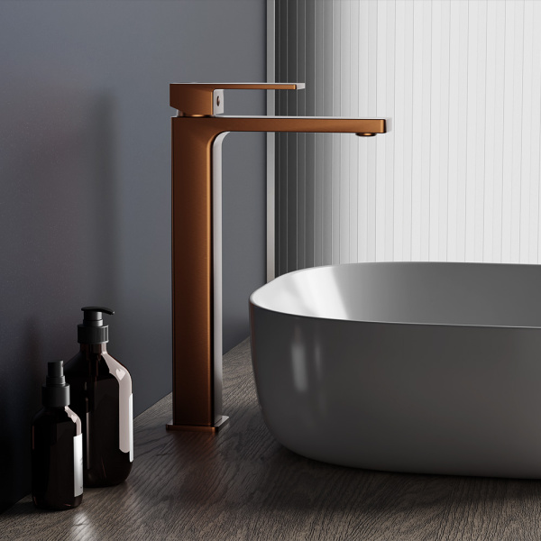 Смеситель для раковины Damixa Gala розовое золото матовый