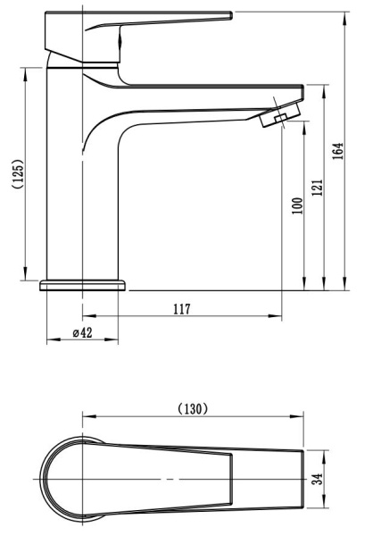 Смеситель для раковины Esko Budapest BT26MB черный