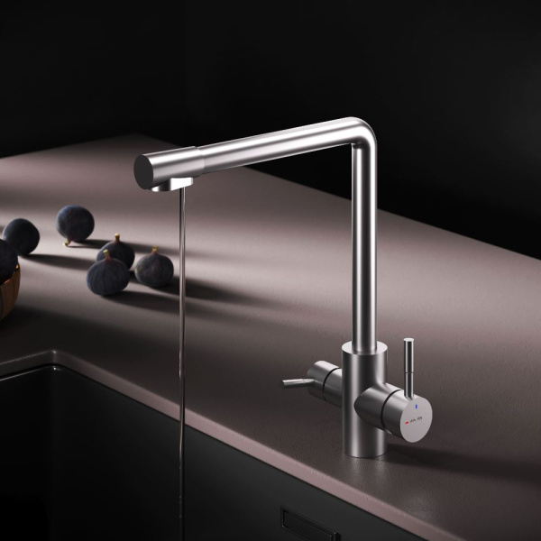 Смеситель для кухонной мойки Am.Pm X-Joy S с каналом для фильтра F85B05711 сатин матовый