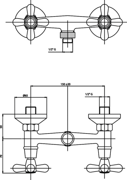 Смеситель Caprigo Bristol 21-015-crm для душа хром глянцевый