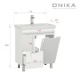 Тумба под раковину Onika Айленд 70 см 107062 напольная белая