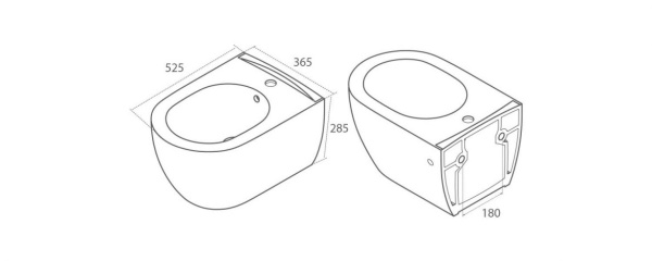 Биде Boheme Bianca 964-W подвесное