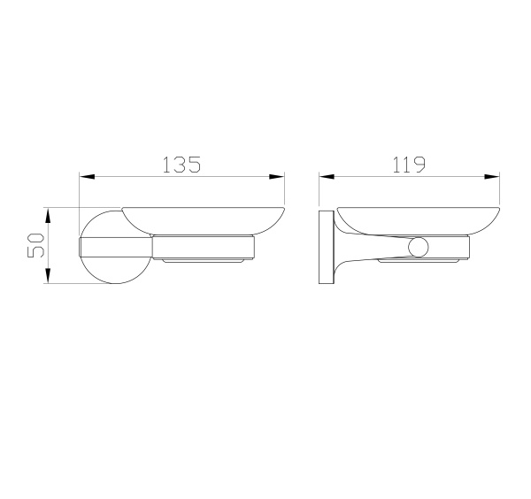 Мыльница Wonzon & Woghand Simple WW-6522-BG золото брашированная
