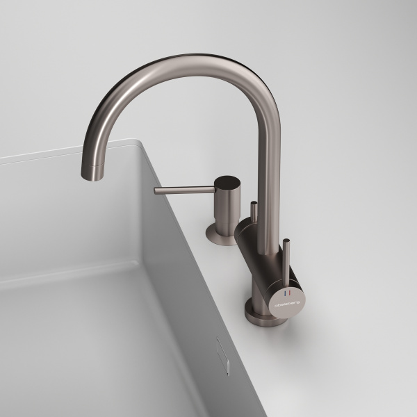 Смеситель для кухонной мойки Abelsberg Aera AWF70029BN титан брашированный