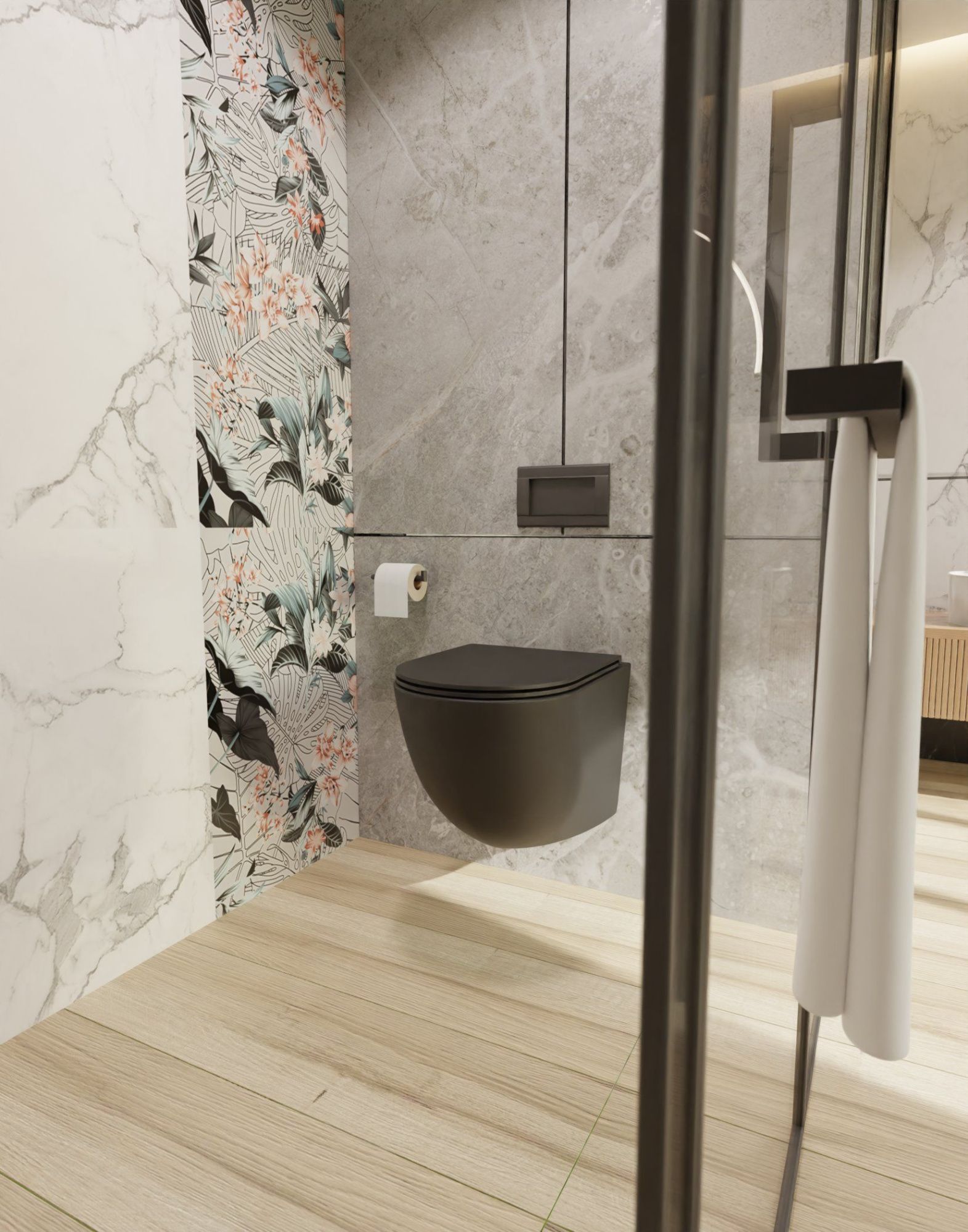 Унитаз подвесной 37х36х49 см AQUAme AQM2002MB черный матовый