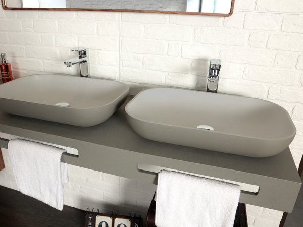 Накладная раковина из акрона 58x38 см Cezares  LAVABO_ON-TOP_RECTANGLE_SLATE_CREMA белый Накладная раковина из акрона 58x38 см Cezares  LAVABO_ON-TOP_RECTANGLE_SLATE_CREMA белый