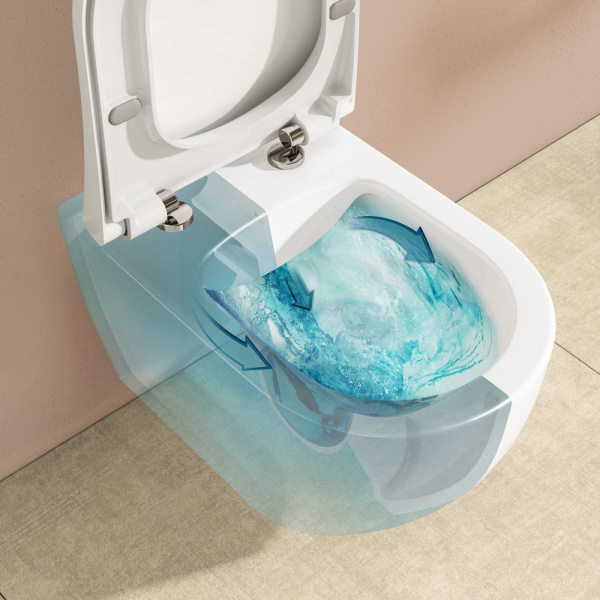 Подвесной безободковый унитаз VitrA Mia Round SmoothFlush 7510B003-0075