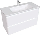 Тумба под раковину Aquanet Эмбер 100 см 00330469 подвесная белая матовая