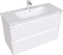 Тумба под раковину Aquanet Эмбер 100 см 00330469 подвесная белая матовая