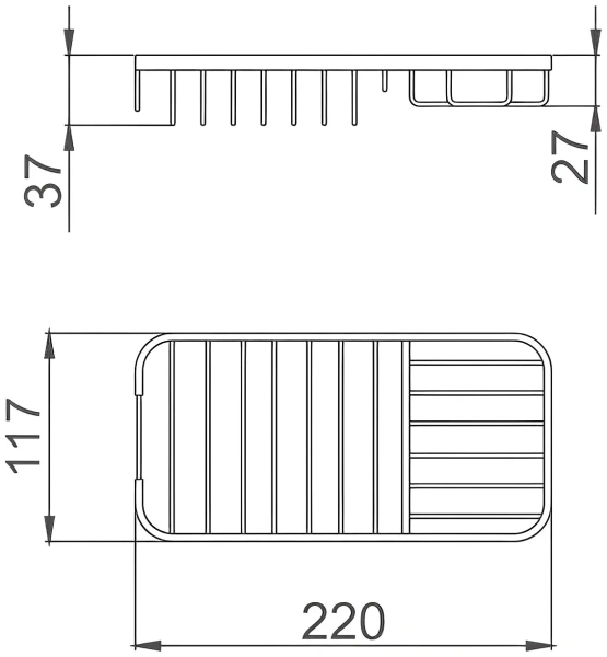 Полка металлическая решетчатая HAIBA HB337