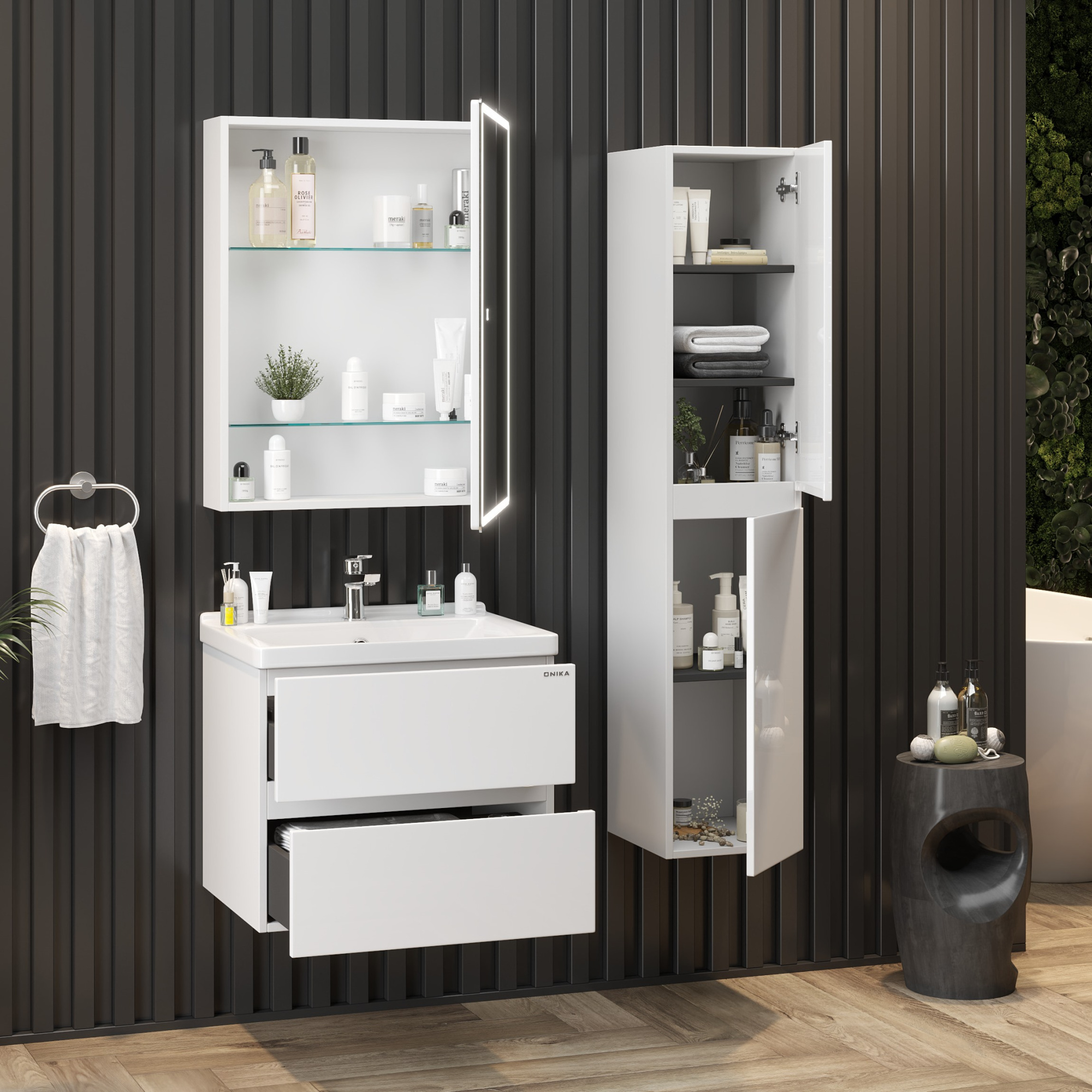 Тумба под раковину Onika Эвада 70 см 107061 белый