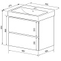 Комплект тумба подвесная с раковиной 60 см Azario  CS00091362 Комплект тумба подвесная с раковиной 60 см Azario  CS00091362