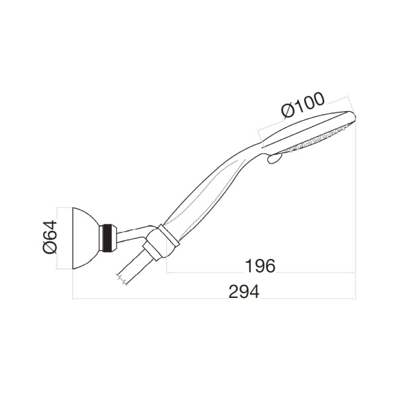 Душевой гарнитур Webert Shower Set AC0489560 черный