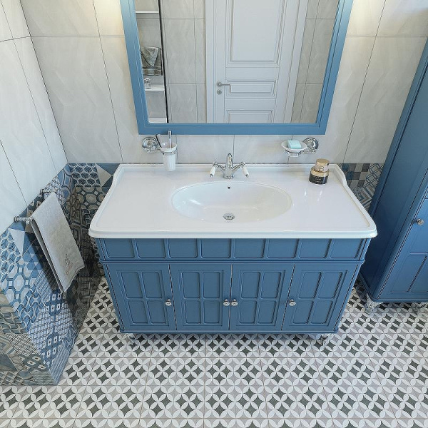 Тумба с раковиной Caprigo Borgo 120 см 33425-029.000.00.20 напольная синяя