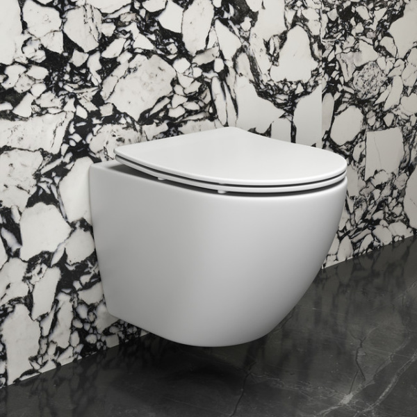 Унитаз Abelsberg Arcade ARC60801WH подвесной безободковый с микролифтом