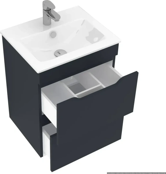 Тумба под раковину Aquanet Практика 50 см 00330456 подвесная маренго