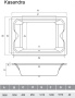 Ванна акриловая 135x195 Vayer Kasandra Гл000025030 Ванна акриловая 135x195 Vayer Kasandra Гл000025030