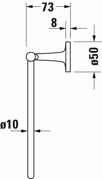 Полотенцедержатель кольцо 23 см DURAVIT Starck T 0099474600 Полотенцедержатель кольцо 23 см DURAVIT Starck T 0099474600
